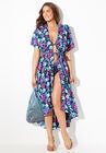 Chloe Tie-Front Cover Up Duster, FLORAL GARDEN, hi-res image number null