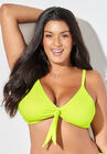 Mentor Tie Front Bikini Top, YELLOW CITRON, hi-res image number null