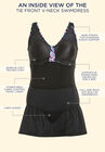 Tie Front V-Neck Swimdress, , alternate image number null