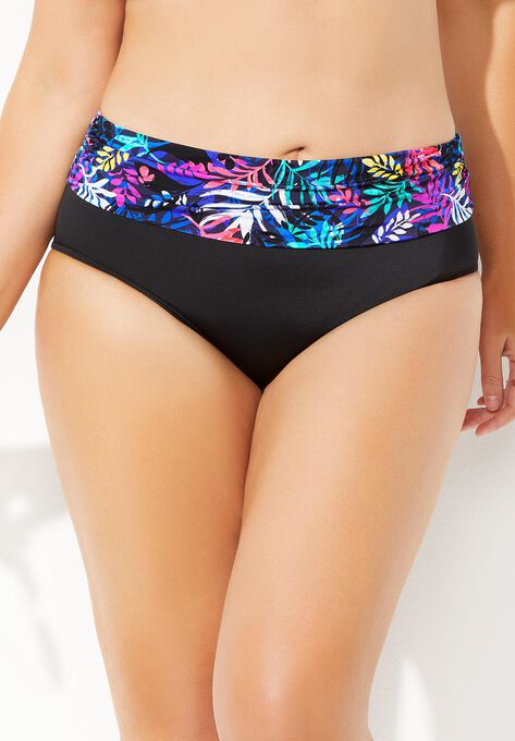 Foldover Swim Brief, BRIGHT PALM, hi-res image number null