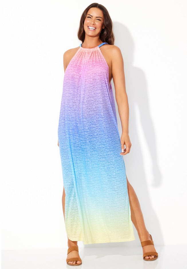 Burnout Fabric Cover Up Dress, , alternate image number 4