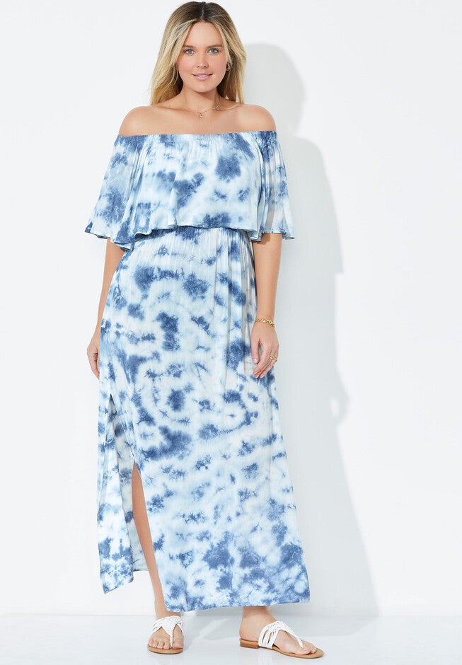 Portia Bandeau Cover Up Maxi Dress, , alternate image number 2