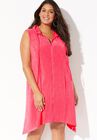 Maci Zip Front Terrycloth Cover Up Hoodie, , alternate image number null