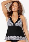 Apron Halter Tankini Top, , alternate image number null