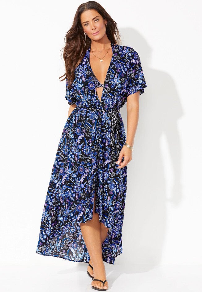 Chloe Tie-Front Cover Up Duster, , alternate image number 3