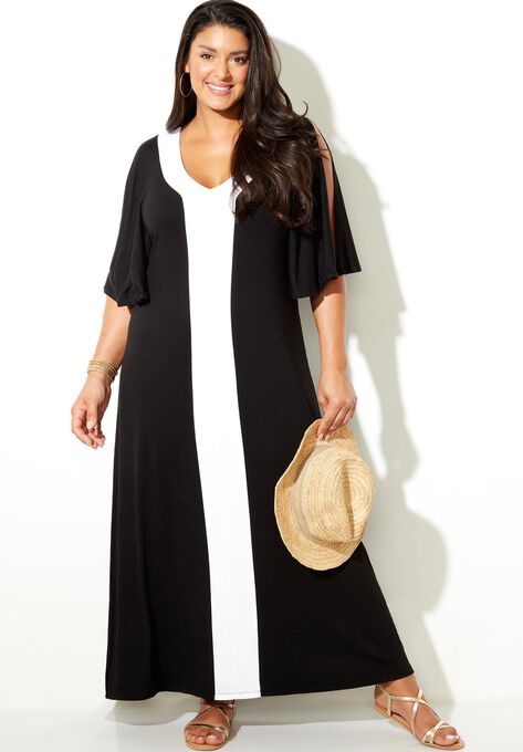Charly V-Neck Maxi Dress, , alternate image number null