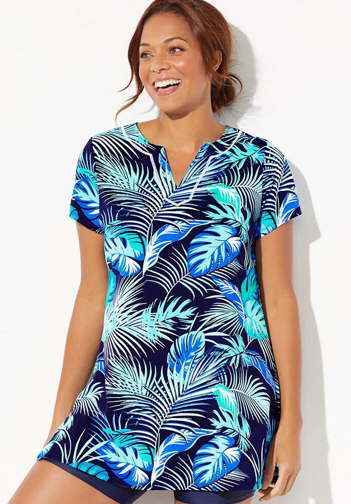 Women s Plus Size Rash Guards Swim Tees Roaman s