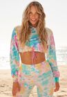 Camille Kostek Sorbet Cropped Terry Hoodie, , alternate image number null