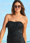 Fringe Bandeau Tankini Top, BLACK, hi-res image number null
