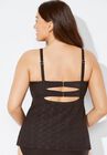 Faux Flyaway Crochet Underwire Tankini Top, , on-hover image number null