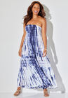 Strapless Smocked Maxi Dress Cover Up, , alternate image number null