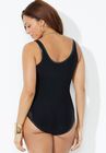 Cup Sized Zip Front One Piece Swimsuit, , on-hover image number 1