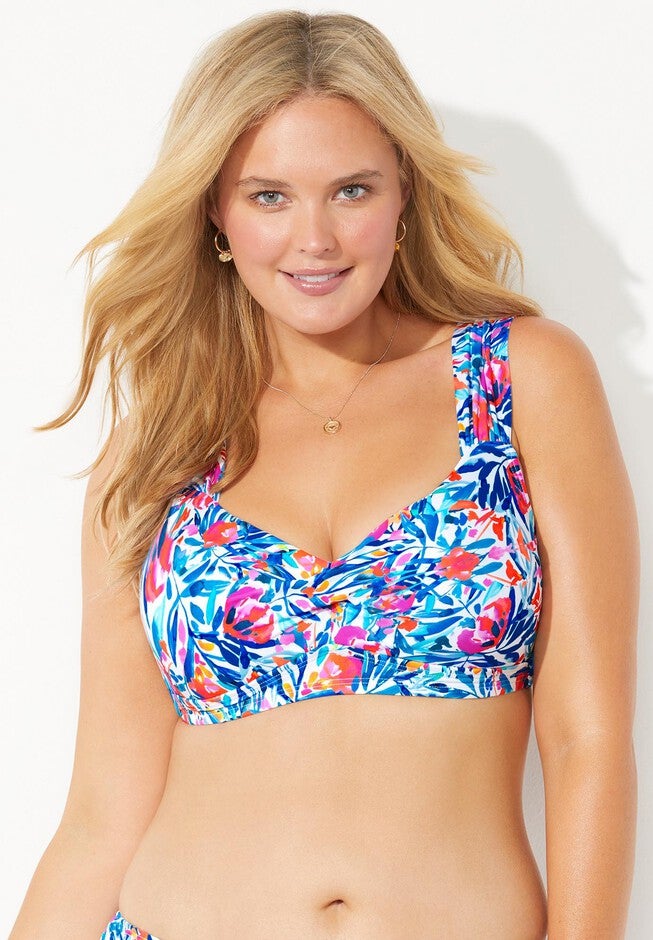 Glamour Twist Bikini Top, HAPPY BOUQUET, hi-res image number 0