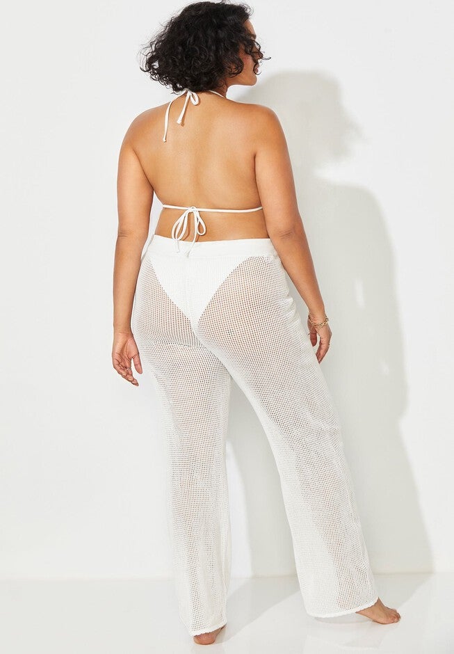 Camille Kostek Longer Length Crochet Beach Pant, , alternate image number 4