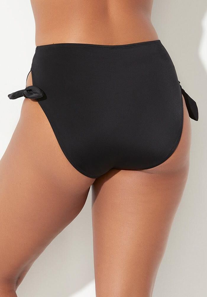 Bow High Waist Brief, BLACK, on-hover image number null