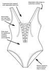 Lace Up One Piece Swimsuit, , alternate image number null
