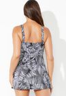 Twist Front V-Neck Swimdress, , on-hover image number null