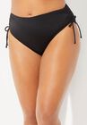 Virtuoso Ruched Side Tie Bikini Bottom, BLACK, hi-res image number null