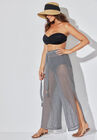 Crochet Tassel Tie Side Split Pant, , alternate image number null