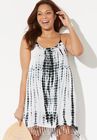 Hannah Cover Up Tunic, TIE DYE BLACK WHITE, hi-res image number null