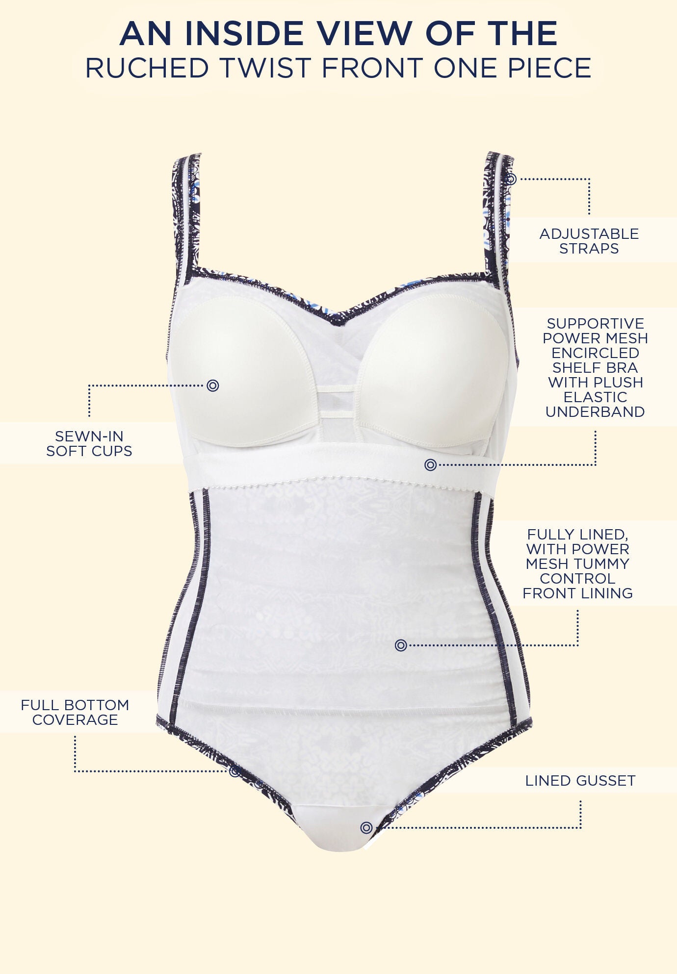 Key Largo Twist Front One Piece
