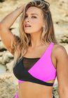 Hollywood Colorblock Wrap Bikini Top, BLACK PINK, hi-res image number null