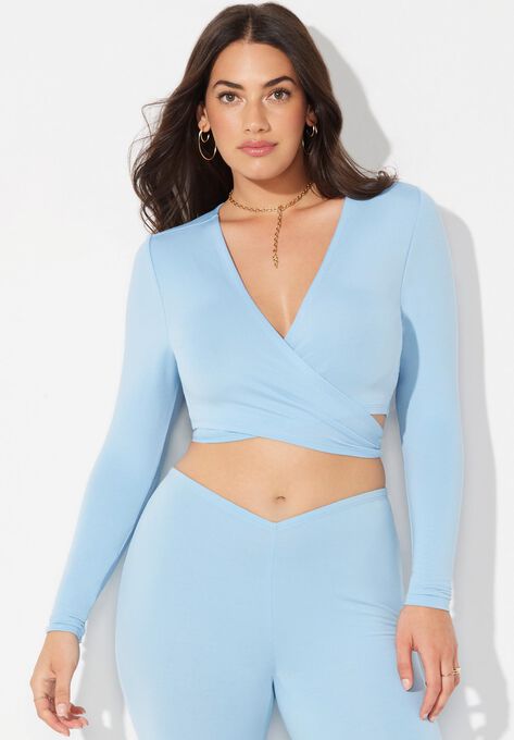 The '70s Tie Front Top, , alternate image number null