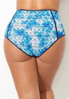 Crochet High Waist Piped Swim Brief, , on-hover image number 1