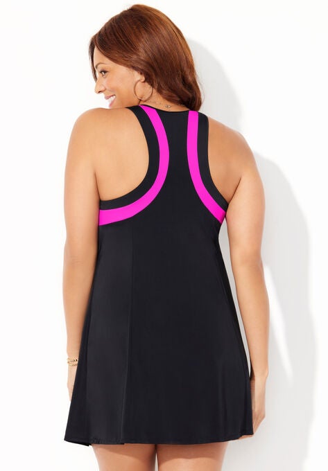 High Neck Two Piece Racerback Swimdress, , on-hover image number null