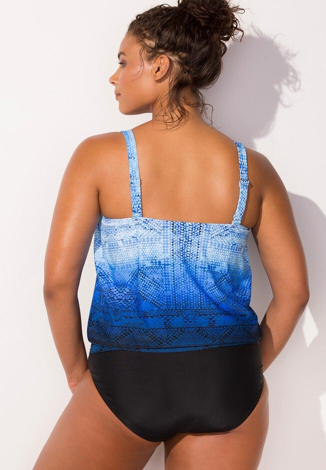 Loop Blouson One Piece Swimsuit, , on-hover image number 1