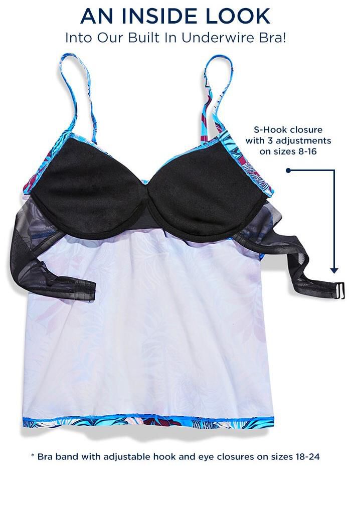 tankini with built in underwire bra