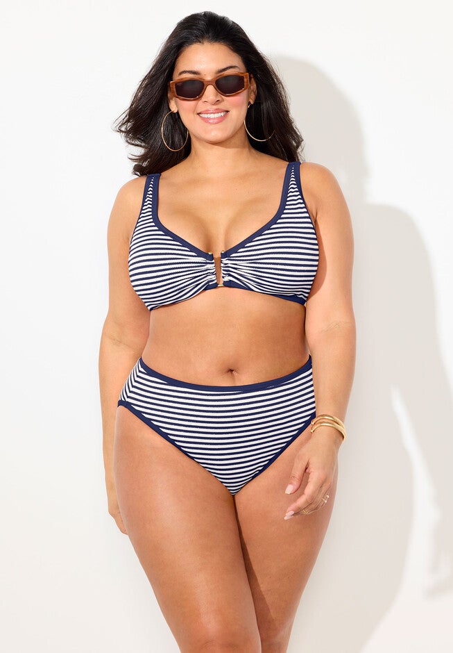 Metallic Lurex U-Wire Bikini Set, , alternate image number null