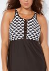 Macrame High Neck Swimdress, , alternate image number null
