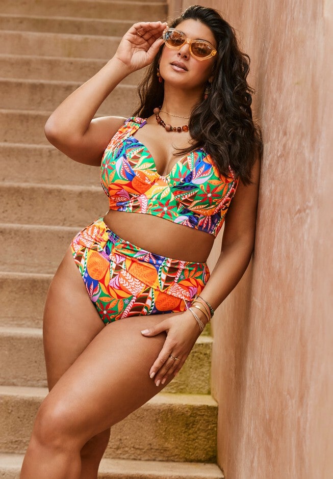 Bra Sized Ring Strap Bikini Set, , hi-res image number null
