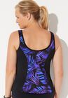 Chlorine Resistant Sweetheart Zip Front Tankini Top, , on-hover image number null