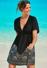 Kate V-Neck Cover Up Dress, BLACK, hi-res image number null