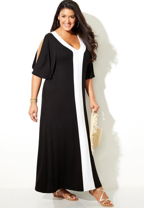 Charly V-Neck Maxi Dress, , alternate image number null