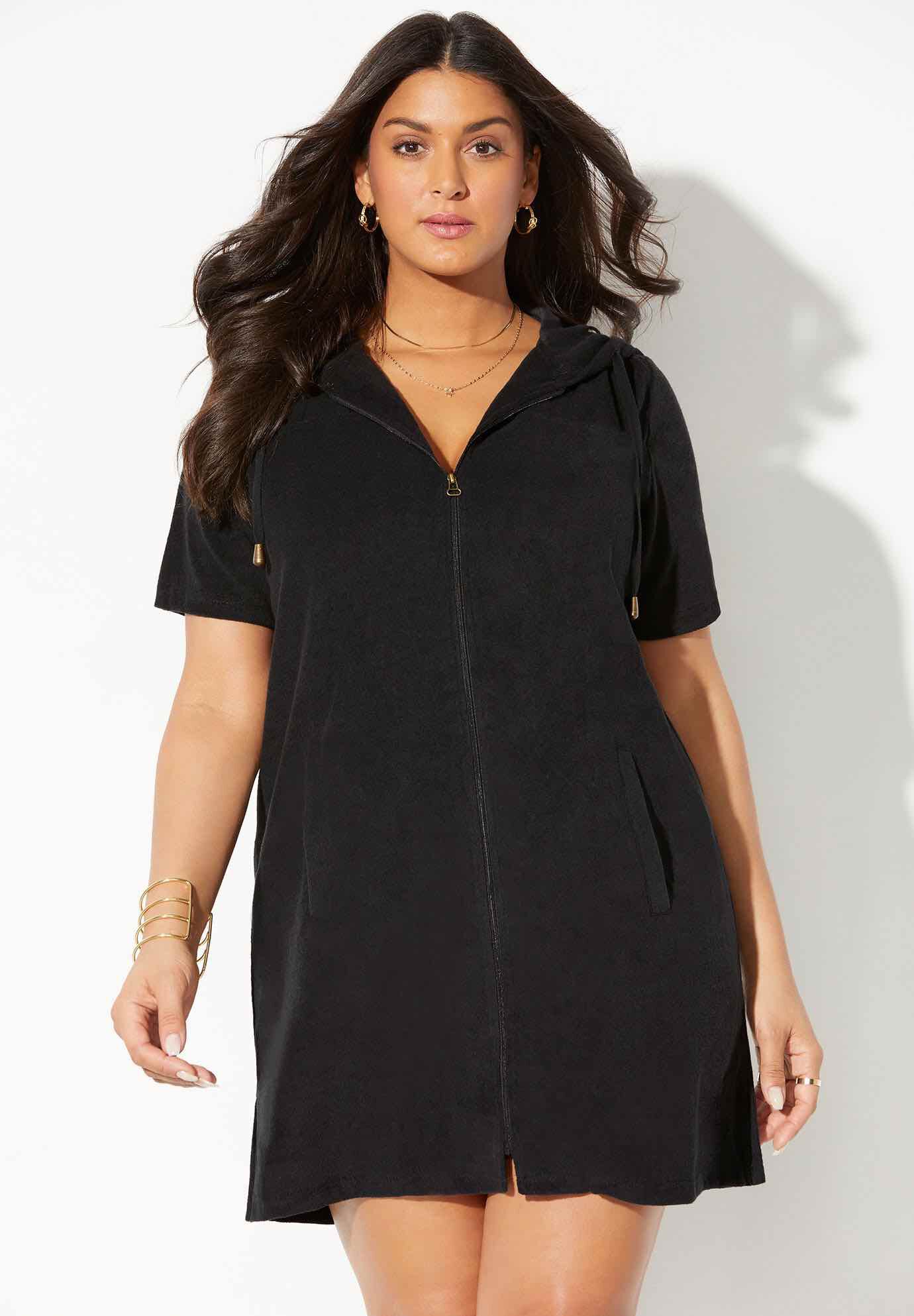 Terry cloth swimsuit cover up plus size deals