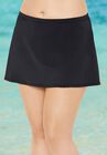 Chlorine Resistant A-line Swim Skirt, BLACK, hi-res image number null
