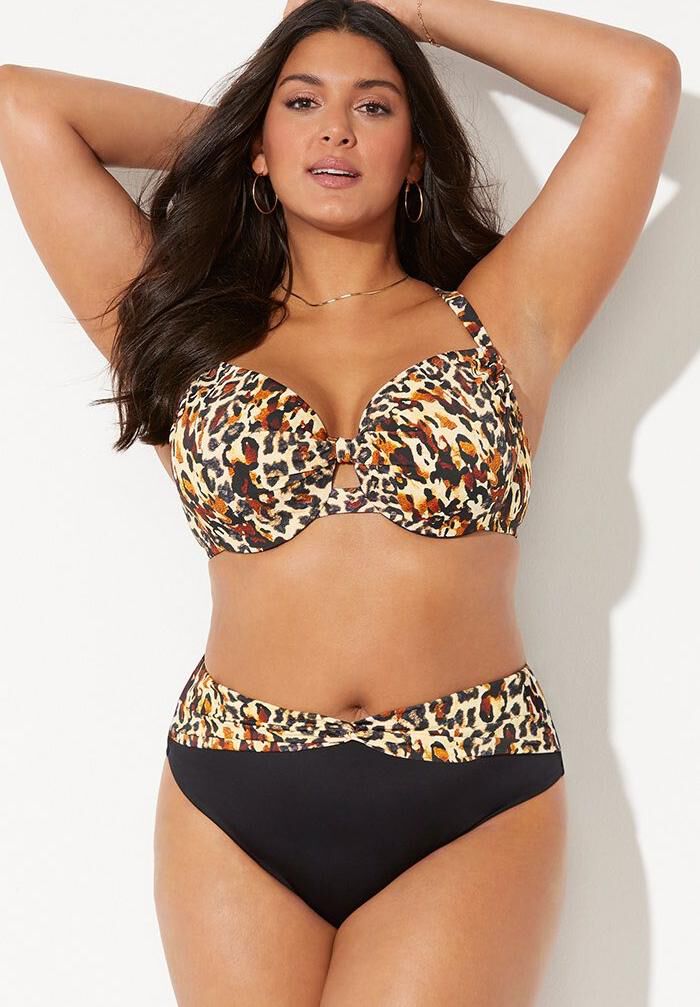 underwire leopard bikini