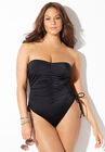 Adjustable Bandeau One Piece, BLACK, hi-res image number null
