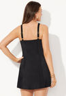 Color Block High Neck Swimdress, , on-hover image number null