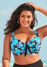 Confidante Bra Sized Underwire Bikini Top, BLUE, hi-res image number null