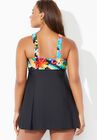 Tie Front V-Neck Swimdress, , on-hover image number null