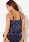 Side Tie V-Neck Tankini Top, , on-hover image number null