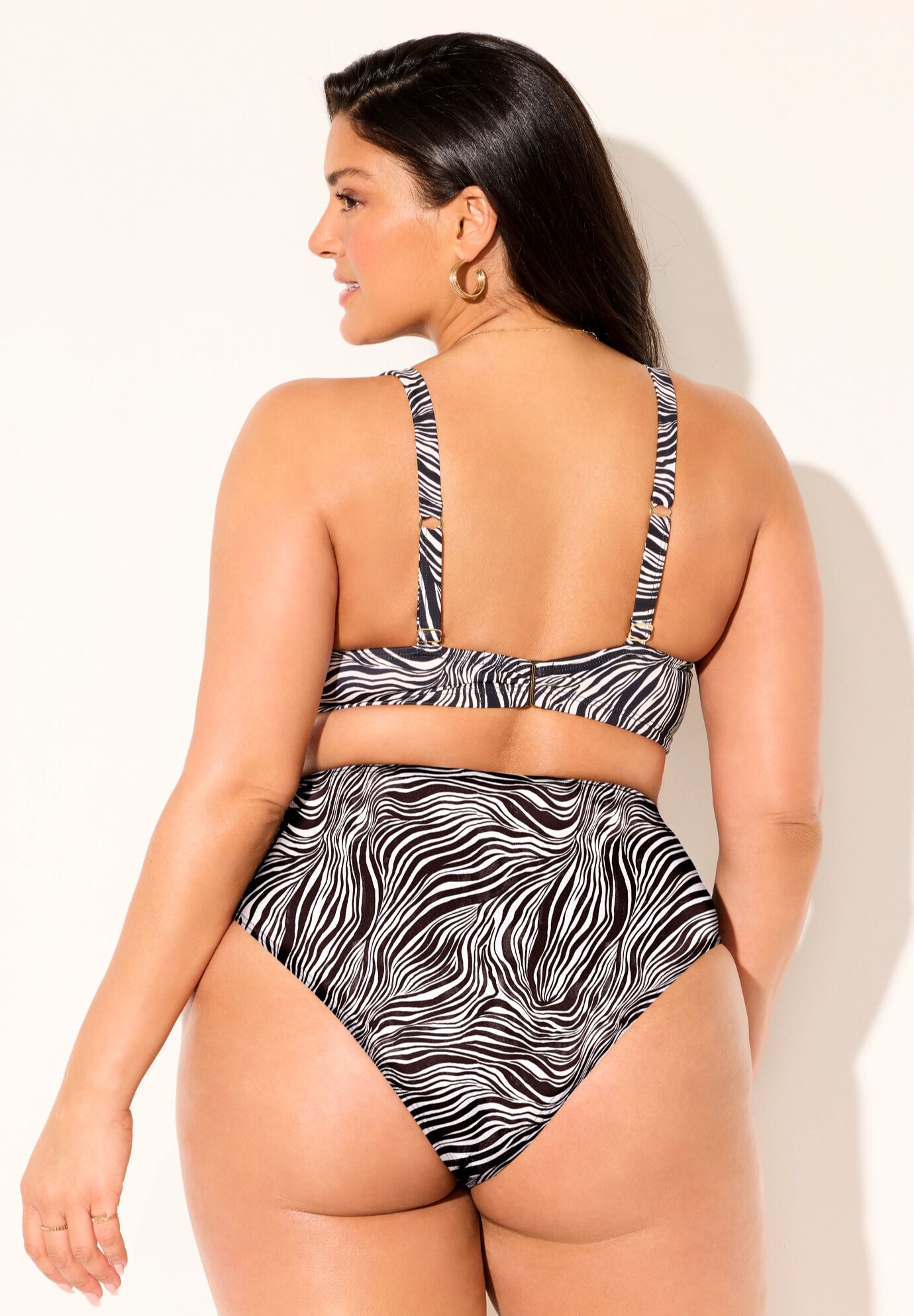 Leader Bra Sized Underwire Print Bikini Set, , on-hover image number 1