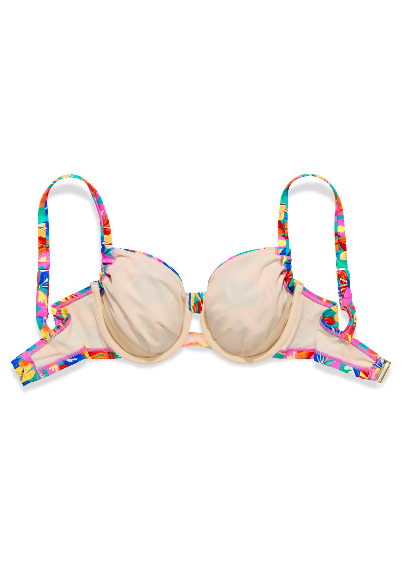 Leader Bra Sized Underwire Bikini Top, ROYAL TROPICAL OASIS, alternate image number null