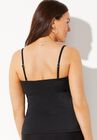 Mesh Wrap Bandeau Tankini Top, , on-hover image number null