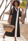 Charly V-Neck Maxi Dress, BLACK WHITE, hi-res image number null
