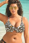 Mentor Tie Front Bikini Top, ANIMAL PRINT, hi-res image number null